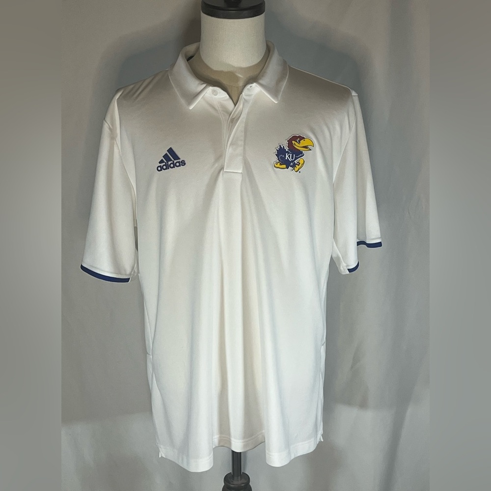 Adidas Kansas Jayahawks Performance/Coaching/Golf Climalite Polo